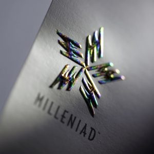 Milleniad: Logo, visual identity system and product labelling for brand licensing initiative