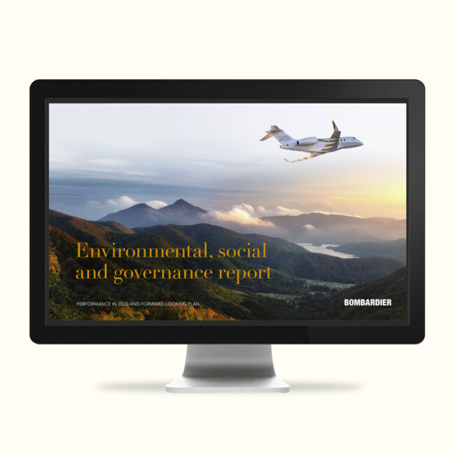 Bombardier: 2020 ESG Report / interactive PDF (English edition)
