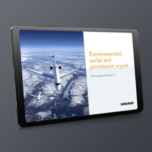 Bombardier: 2022 ESG Report / interactive PDF (English edition – cover)