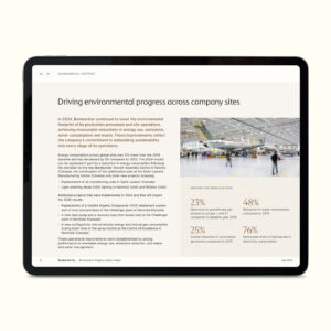 Bombardier: 2025 Environment brochure / interactive PDF (English edition)
