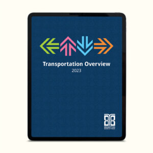Brampton Board of Trade: Transportation Overview, a recurring initiative to demystify local and regional transportation projects (cover)