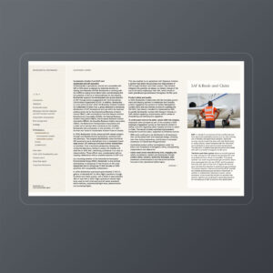 Bombardier: 2025 Sustainability Report / interactive PDF (English edition – sample section / Sustainable aviation)